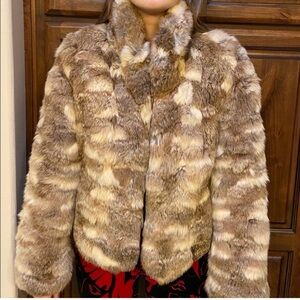 Authentic rabbit fur coat